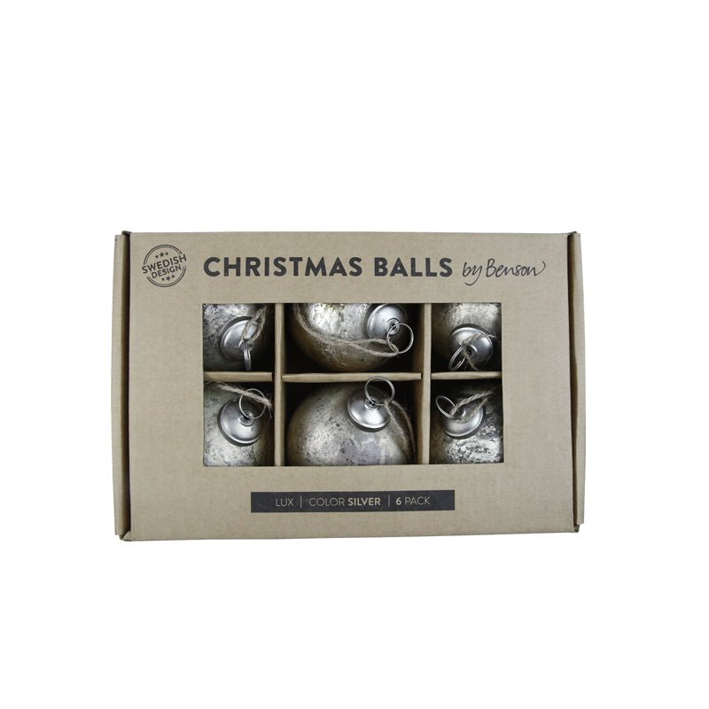 Christmas Balls Lux - 6 - Pack - by Benson - Swedish Design