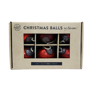 Christmas Balls Lux - 6 - Pack - by Benson - Swedish Design