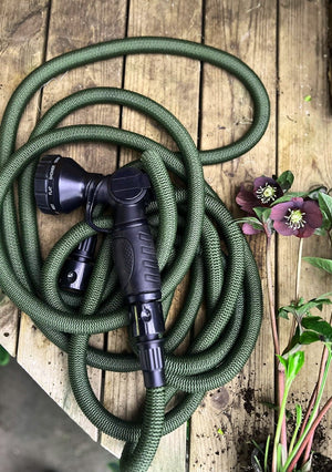 Expandable Textile Garden Hose Deluxe - Sand - by Benson – by